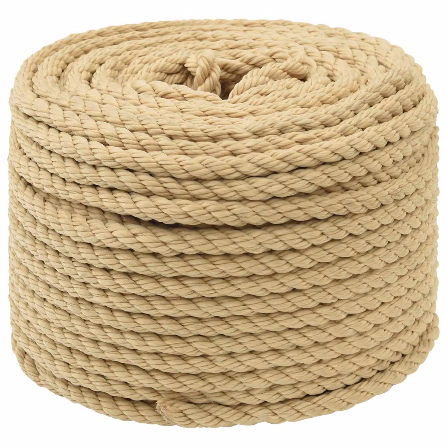 Corda multiuso vidaXL in plastica beige e marrone, diametro 8 mm, lunghezza 50 m, carico massimo 420 kg