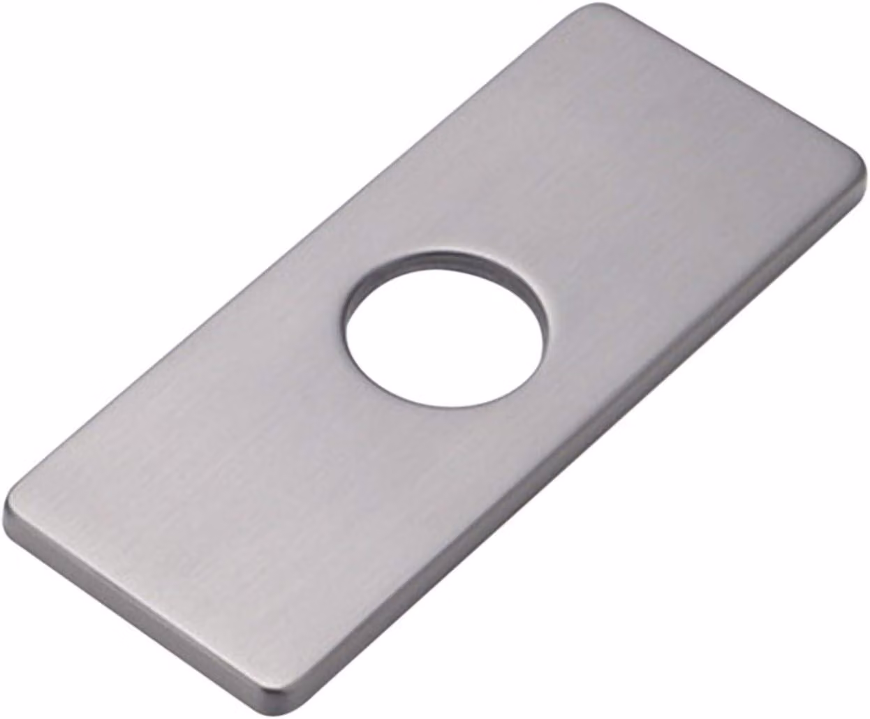 Piastra di montaggio per rubinetto - Piastra di base in acciaio inossidabile per rubinetto - Piastra rettangolare di copertura per foro del lavello da cucina (grigio)