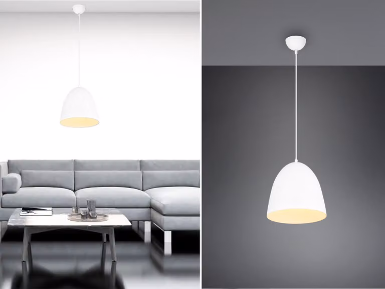 Lampada a sospensione TILDA bianca 1xE27x40W in metallo, dimensioni: 150x25x25 cm, IP20, RL