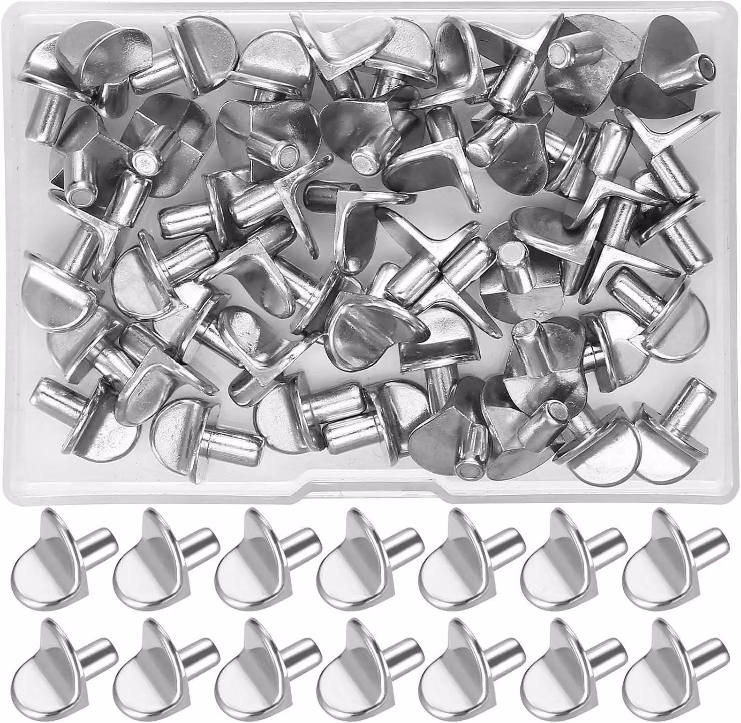 Supporti a L in metallo, 5 mm, confezione da 50 pezzi, per mensole da cucina