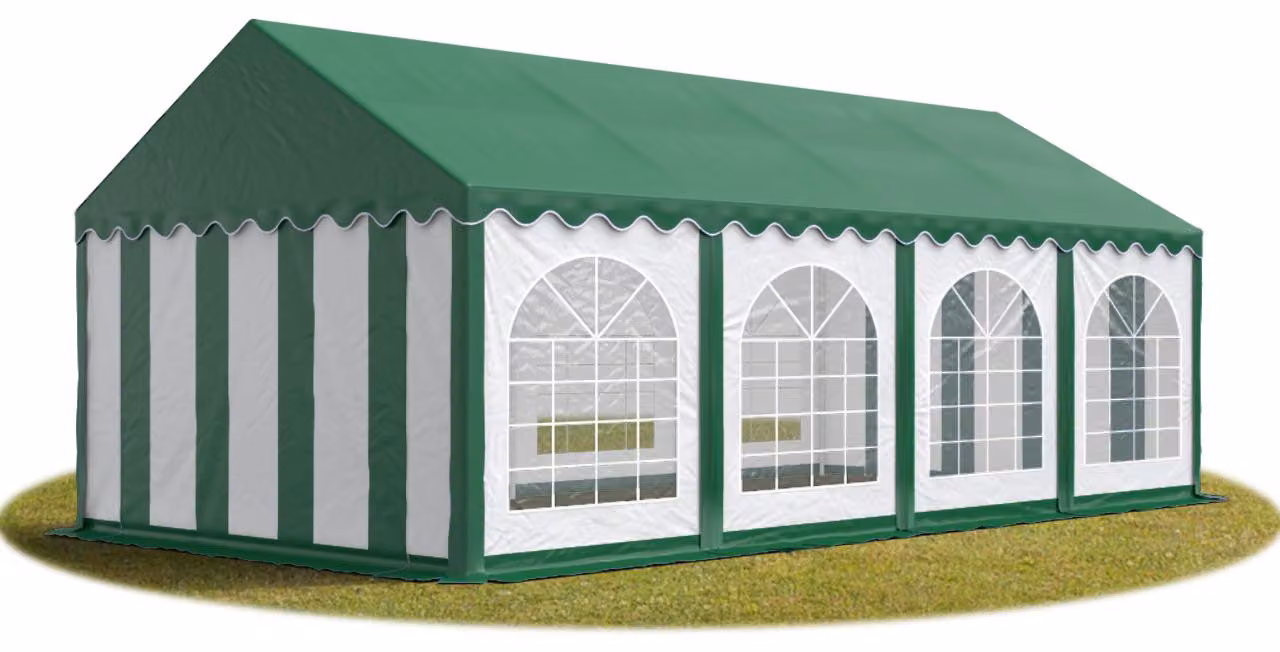 TOOLPORT 4x8 mTendone per feste PREMIUM PVC verde 100% impermeabile Tendone da esterno Tenda party