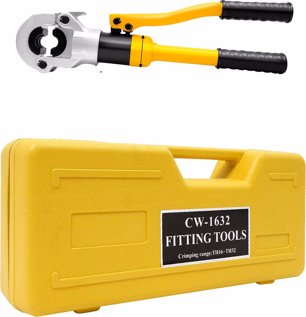 Set di utensili idraulici per la crimpatura, forza di 8 tonnellate, compatibilità versatile, giallo