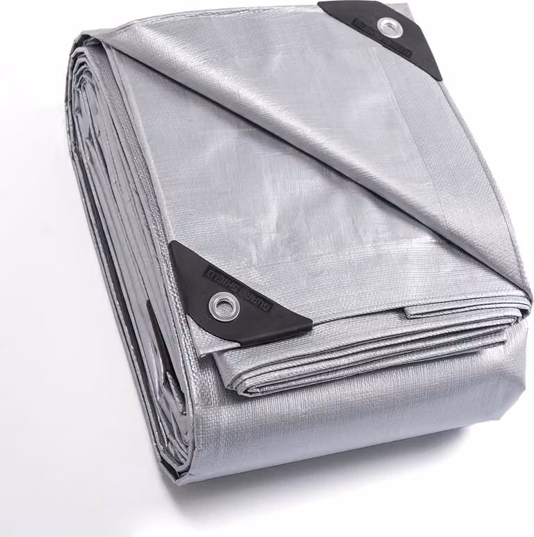 Telone con occhielli 3m x 3m Grigio impermeabile 160g/m² Stabilizzato UV Resistente alle muffe