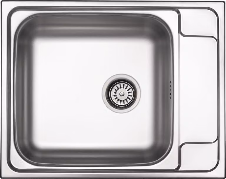 1-bowl steel sink with drainer