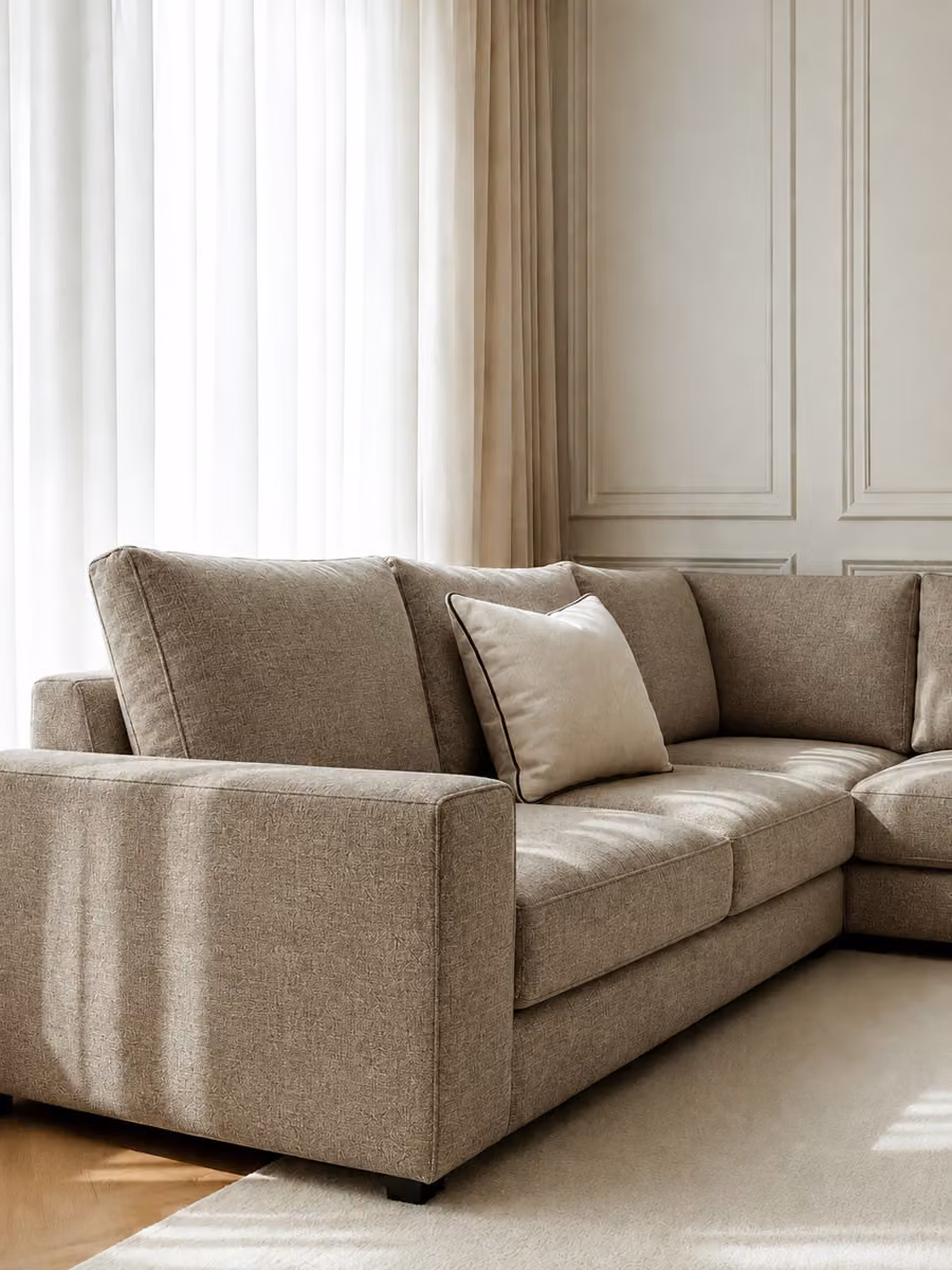 Divano angolare destro Orson Kenay Home, 4 posti, marrone, L: 283 cm – 2