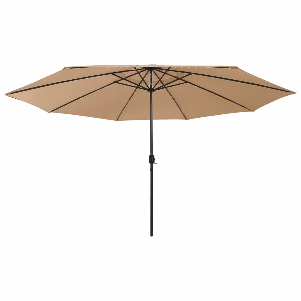 Maison Exclusive - Ombrellone con illuminazione a LED, 400 cm, color taupe