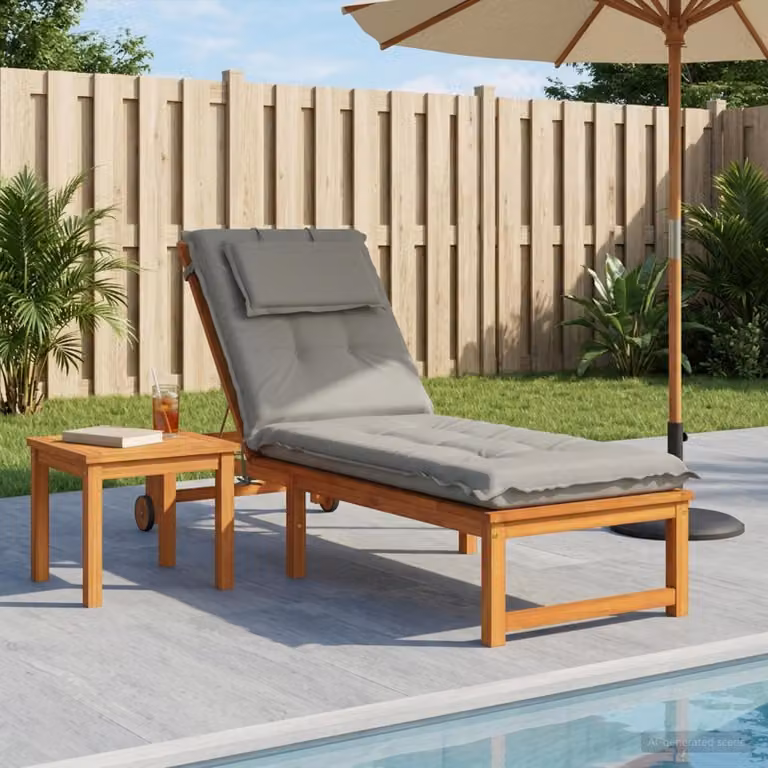 vidaXL Cuscino per Lettino GEMERT 100% Poliestere Grigio
