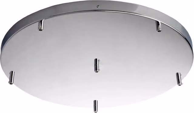 Rosone multicavo Belight in ferro cromato per 6 luci, Diametro: 50 cm