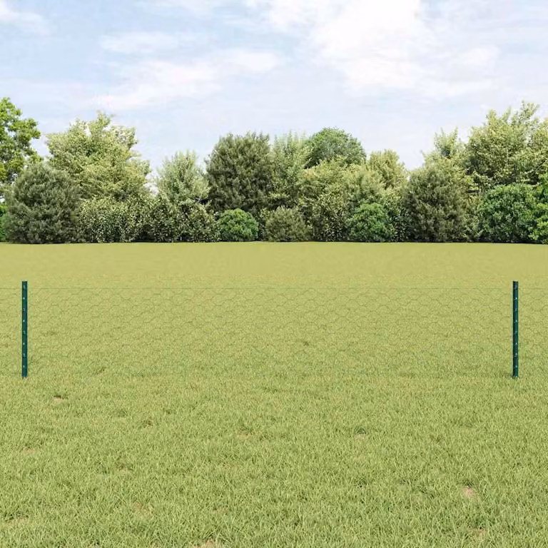 Maison Exclusive - Recinzione con paletto Verde 0,4 x 10 m Acciaio e PVC