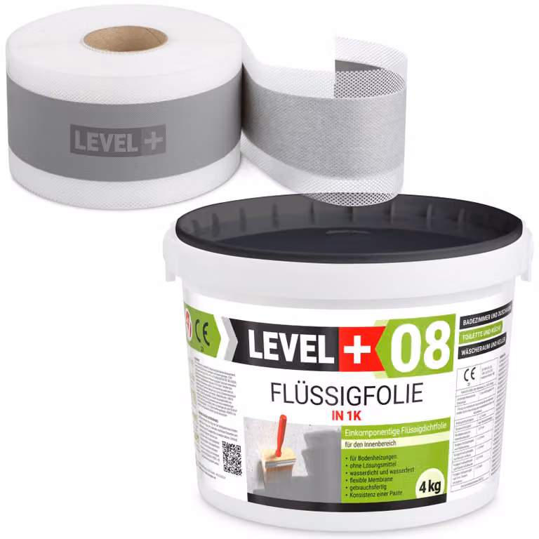 Set di sigillatura 4kg foglio liquido 5m nastro sigillante Doccia sigillante elemento doccia bagno SET43