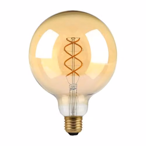 V-TAC Lampadina LED E27 5W G125 Filamento Ambrato 1800K
