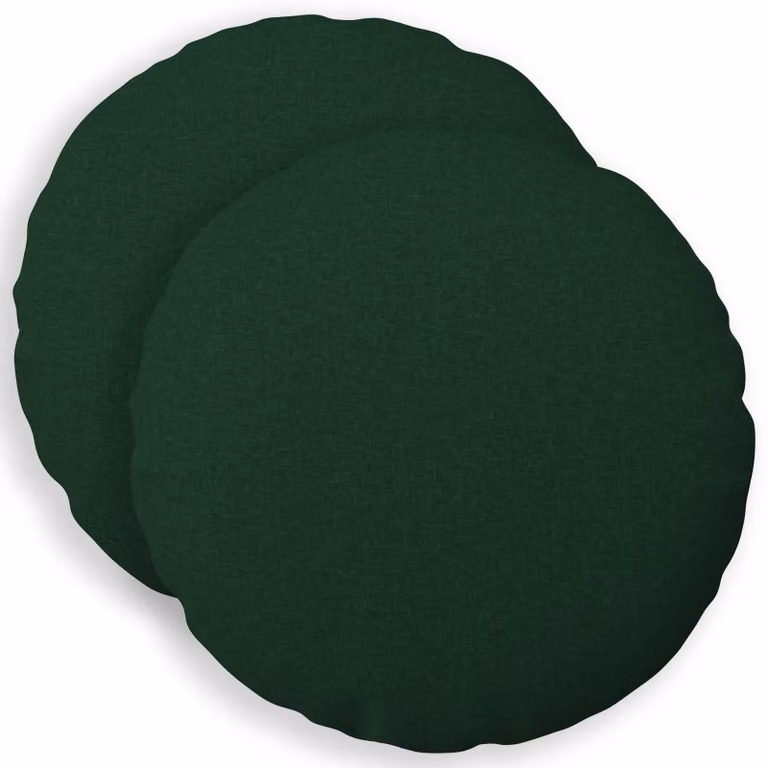 Set di 2 cuscini rotondi HEERLEN vidaXL in tessuto verde, lavabili e con rivestimento rimovibile, Diametro: 30 cm