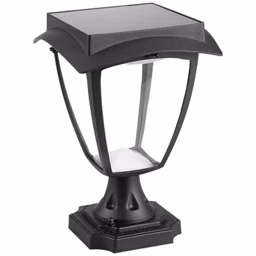 Lampada LED Solare da muro Colore Nero Opaco 3000K+6000K IP65