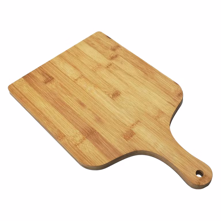 Tagliere rettangolare in bamboo con manico Gusto Casa, marrone, L: 40 cm, P: 24,5 cm