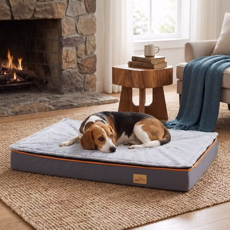 WISFOR letto per cani ortopedico, tappetino per cani cuscino per cani soffice dimensionalmente stabile - rivestimento sfoderabile lavabile, L: 95x70x8cm
