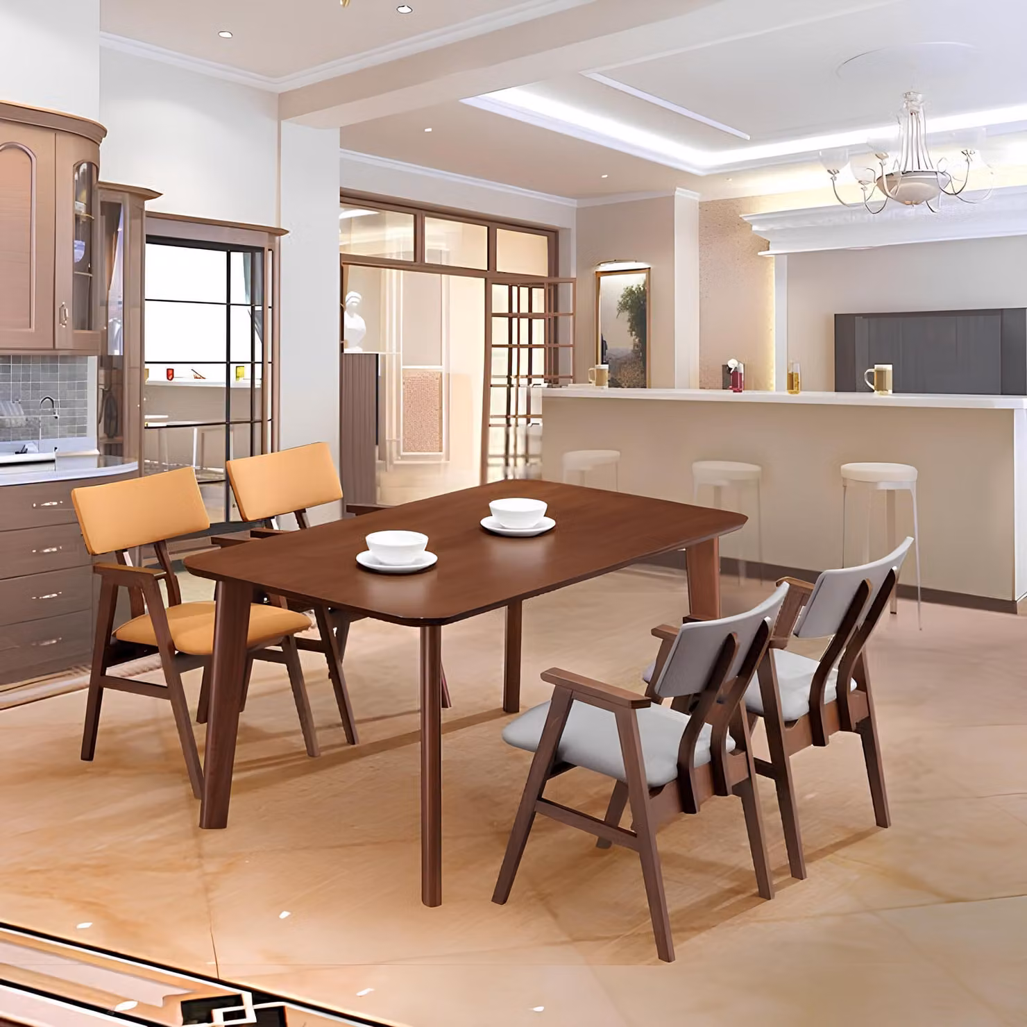 Stuhl 1x Ess Zimmer Club Stühle Polsterstuhl Sessel Holz Lounge Italy Designer