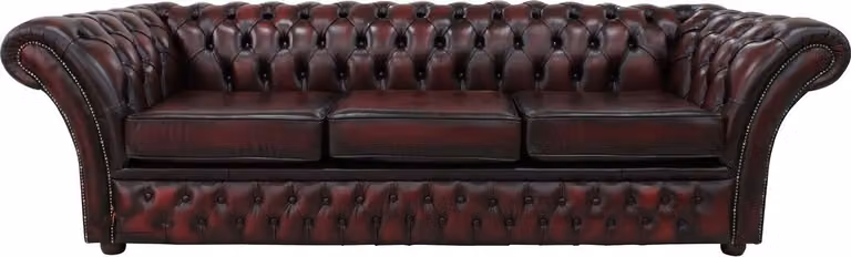 Chesterfield Design Luxus Polster Sofa Couch Sitz Garnitur Leder #234