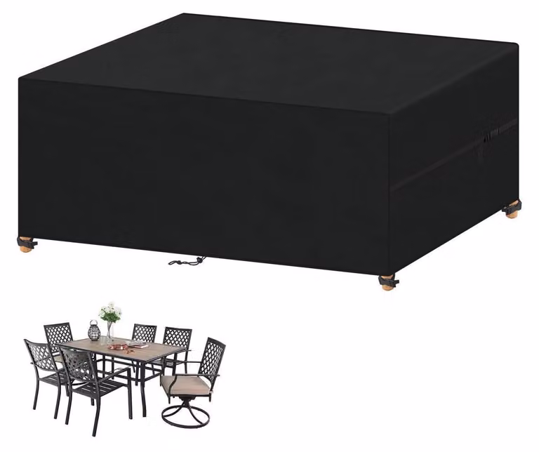 Copertura impermeabile per mobili da giardino, dimensioni 160x100x75 cm, realizzata in tessuto Oxford 420D, adatta per l'uso invernale