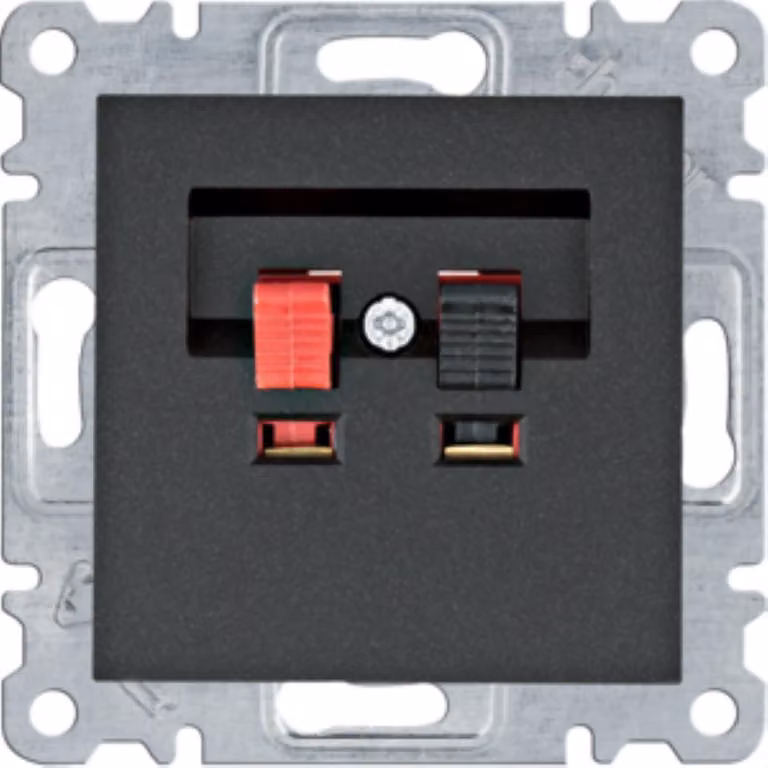 Collegamento altoparlante, nero WL3313 Lumina Hager