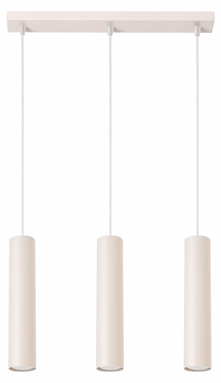 Lampada a sospensione LAGOS 3L beige 3xGU10 10W acciaio 98x6x45cm Sollux Lighting