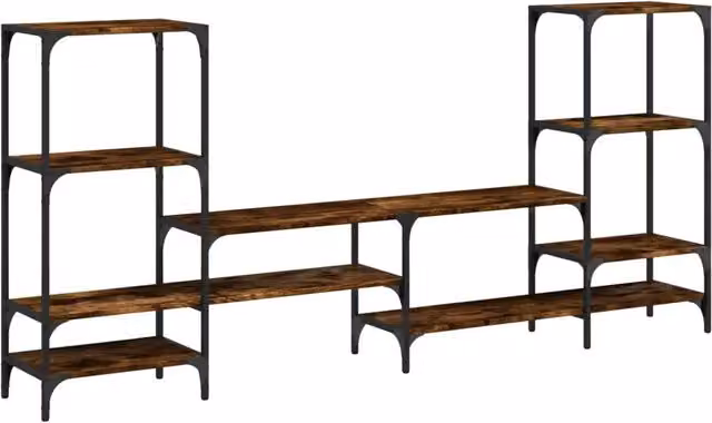 Mobile TV | Armadietto TV | Mobile Porta TV Rovere Fumo 206,5x28,5x95 cm Legno Multistrato