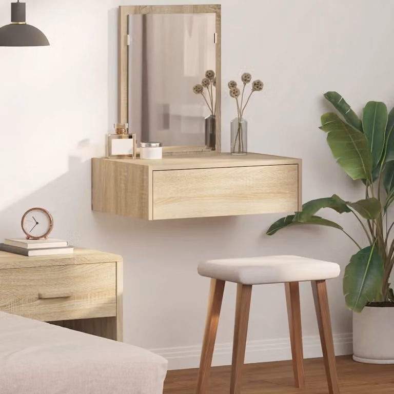 vidaXL Tavolo da Trucco Moderno in Legno Marrone, L/P/H: 60 x 40 x 70 cm