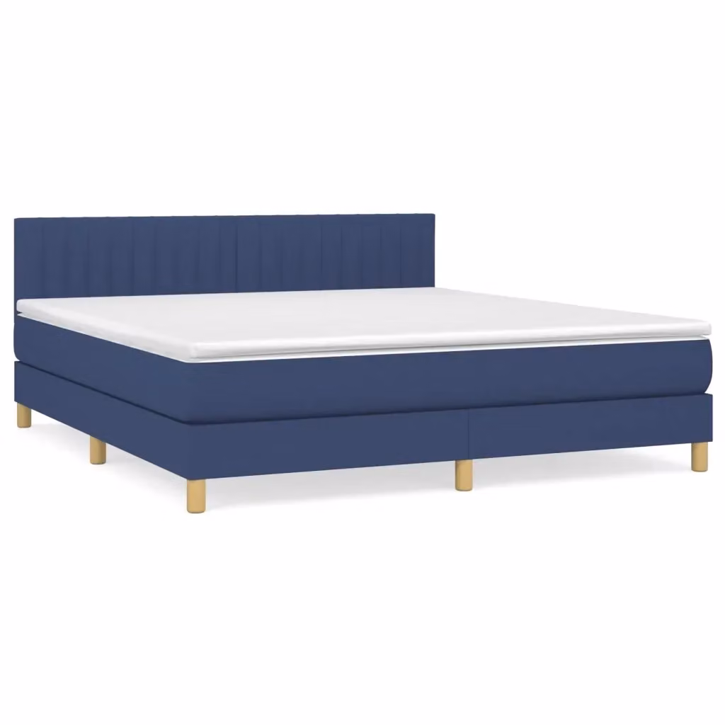 Letto Ibrido con Giroletto a Molle e Materasso vidaXL, Colore Blu e Bianco, L/P/H: 160 x 200 x 88 cm – 2