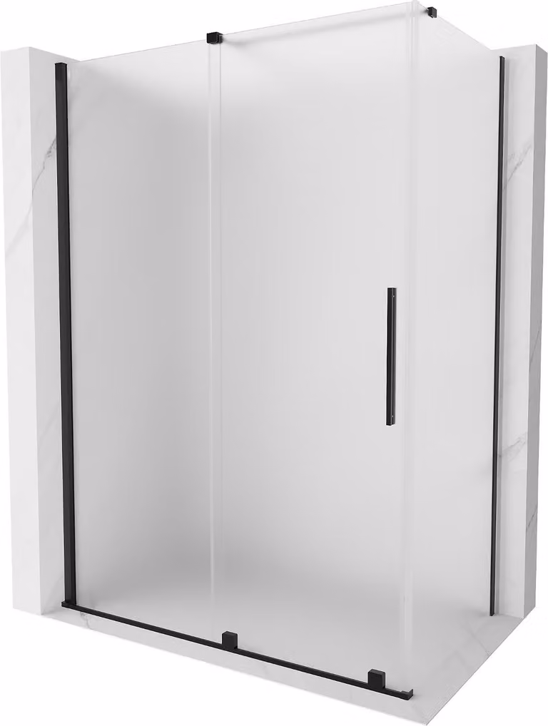 Mexen Velar cabina doccia scorrevole 150 x 90 cm, smerigliata, nera - 871-150-090-31-70