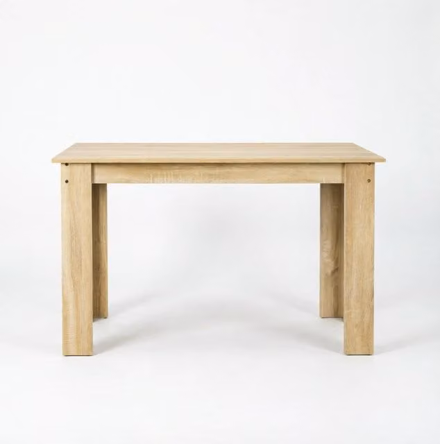 Tavolo da pranzo moderno in truciolato melaminico effetto quercia 120x69x75 cm