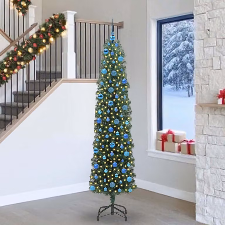 Maison Exclusive - Albero di Natale artificiale con 300 LED e supporto, verde, 240 cm