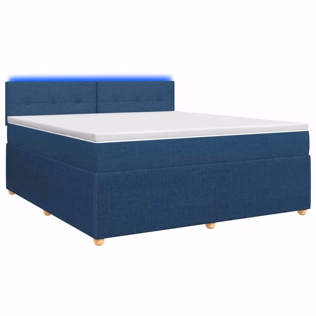 Letto box spring con materasso ibrido vidaXL Blu L: 160 cm, P: 200 cm – 2