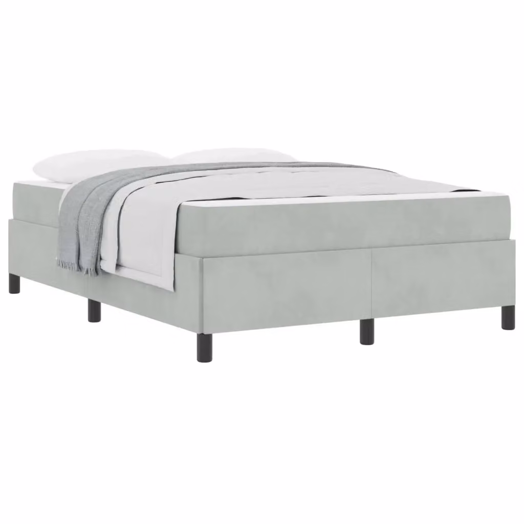 Struttura del letto imbottita vidaXL in tessuto grigio, L 160 x P 200 cm – 2