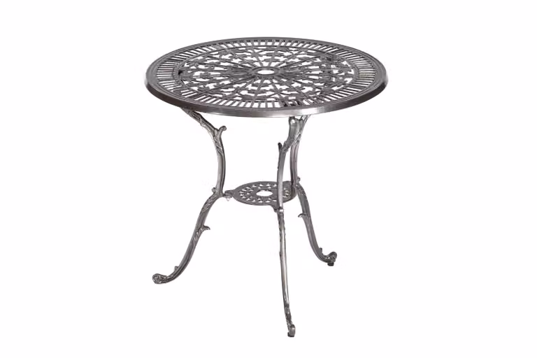 Tavolo da giardino Merxx Lugano grafite Ø 70 cm - Alluminio pressofuso