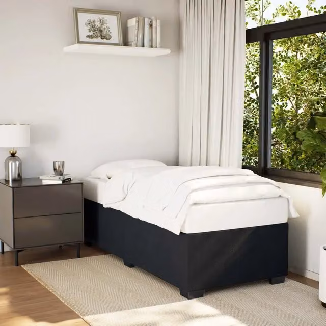 Giroletto vidaXL in Velluto Nero L/P: 100 x 200 cm – 1