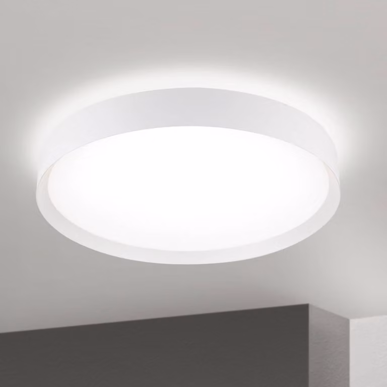 ORION Plafoniera soffitto VARIO, dimmerabile, Bianco / Opale, Soggiorno / Sala da pranzo, Metallo, Moderno, Plafoniera