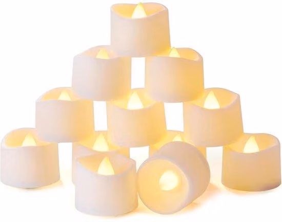 Ghirlanda luminosa a LED - Alimentata a batterie - 3,3 x 3,6 cm - 24 elementi