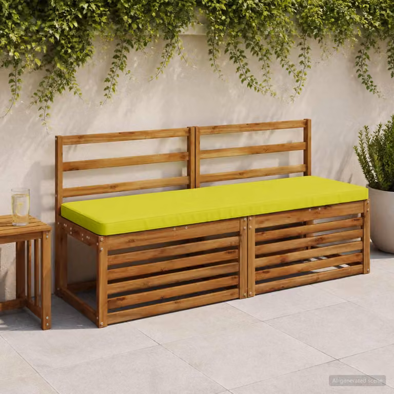 Cuscino per Panchina vidaXL VUGHT in Poliestere con Rivestimento Lavabile e Resistente ai Raggi UV, Disponibile in Verde o Giallo
