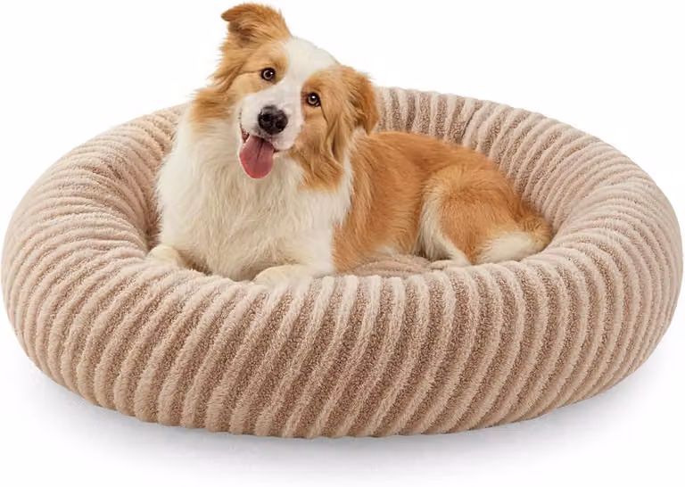 Cuccia per cani, 58 cm, realizzata in peluche a forma di coniglio e in pile, color marrone, adatta per cani di piccola taglia