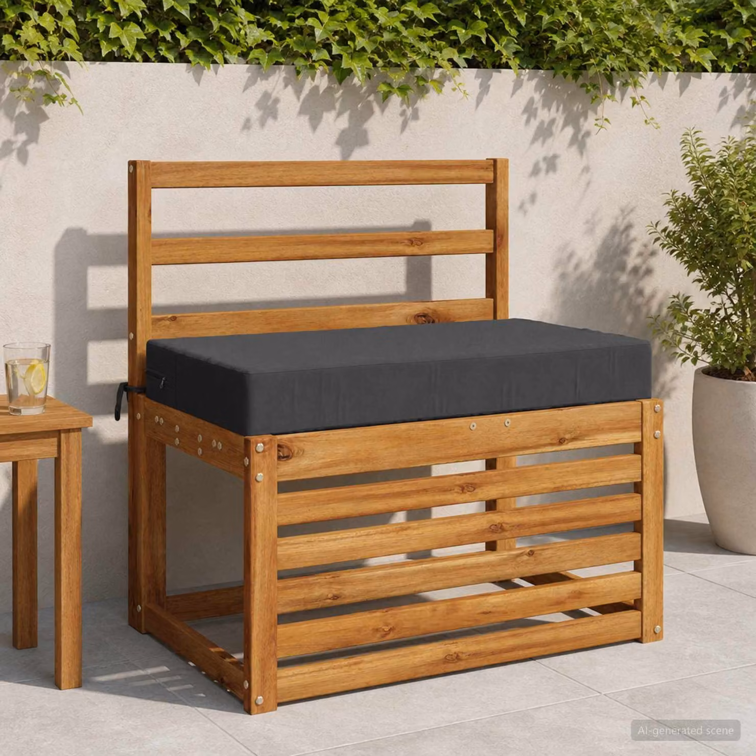 vidaXL Cuscino per la seduta SOEST in poliestere con rivestimento lavabile, Antracite
