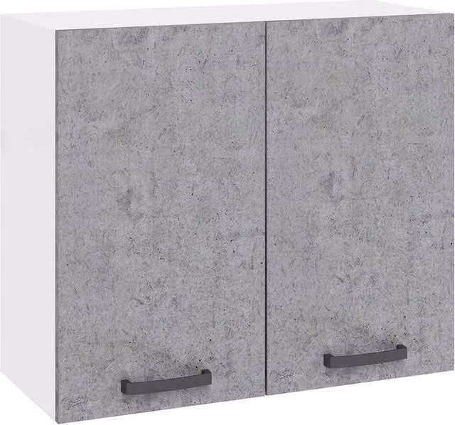 Pensile colapiatti Redokasa per cucina e soggiorno con due ante in legno, colore grigio ash, L: 80 cm, H: 72 cm, P: 32 cm
