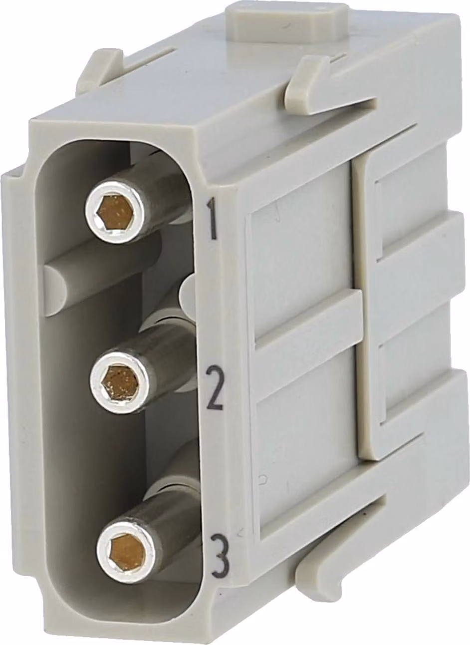HARTING Han C, connettore modulare assiale (M), morsetto a vite assiale, 3 poli, 690V, 40A - 1 pezzo