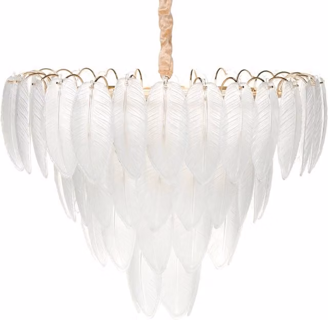 Lampadario in ottone, metallo e cristalli di vetro ⌀ 60 cm Lampada a sospensione stile glamour
