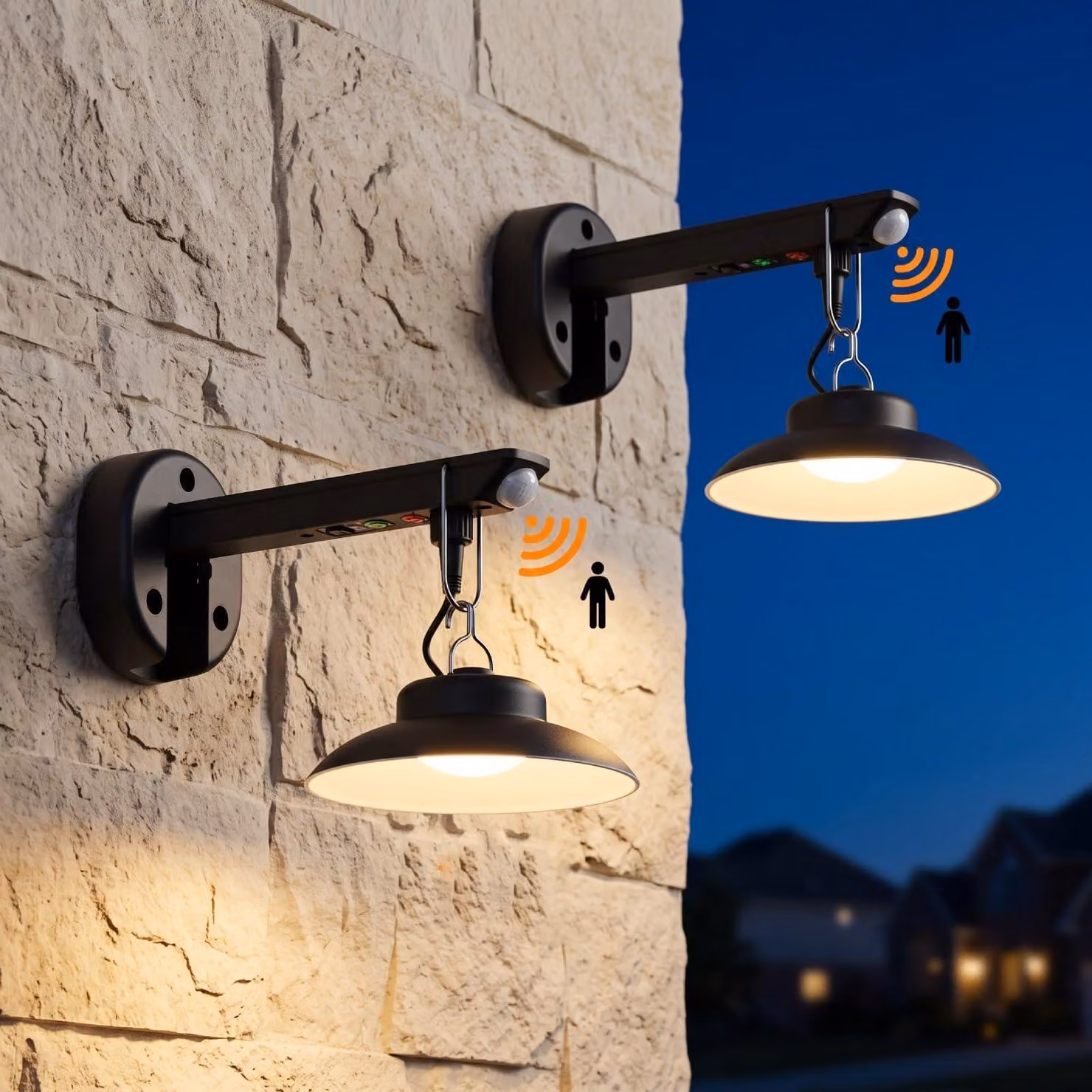 Lampada solare con sensore PIR, 600 lumen, 30 LED, senza fili