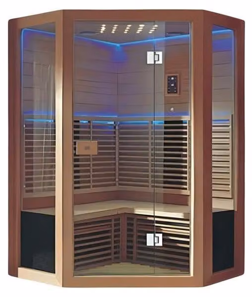 Sauna Trockensauna Saunaraum Lichtsauna Saunakabine Massivholzsauna 180x180 cm