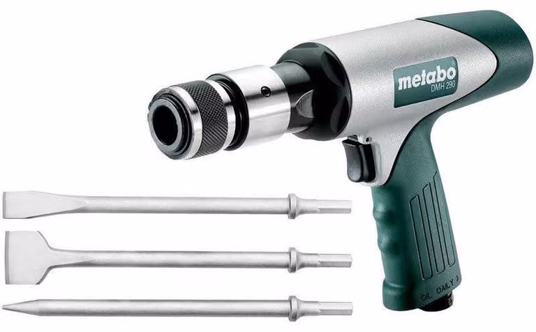 Set di martelli pneumatici per scalpellatura, con sistema di riduzione delle vibrazioni e accessori