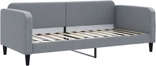 Letto singolo | Letto per adulti | Letto da Giorno Grigio Chiaro 90x200 cm in Tessuto