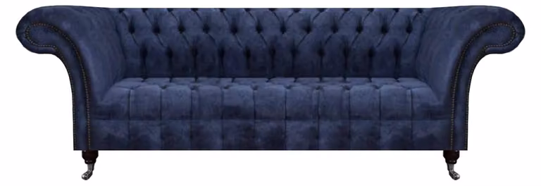 Dunkelblaues Chesterfield Sofa Sitzmöbel Polstercouchen Textil Möbel