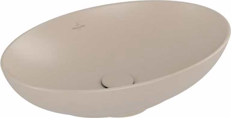 Villeroy & Boch Loop&Friends - Lavabo da appoggio, 560x380 mm, con sfioratore, CeramicPlus, Almond 4A4700AM