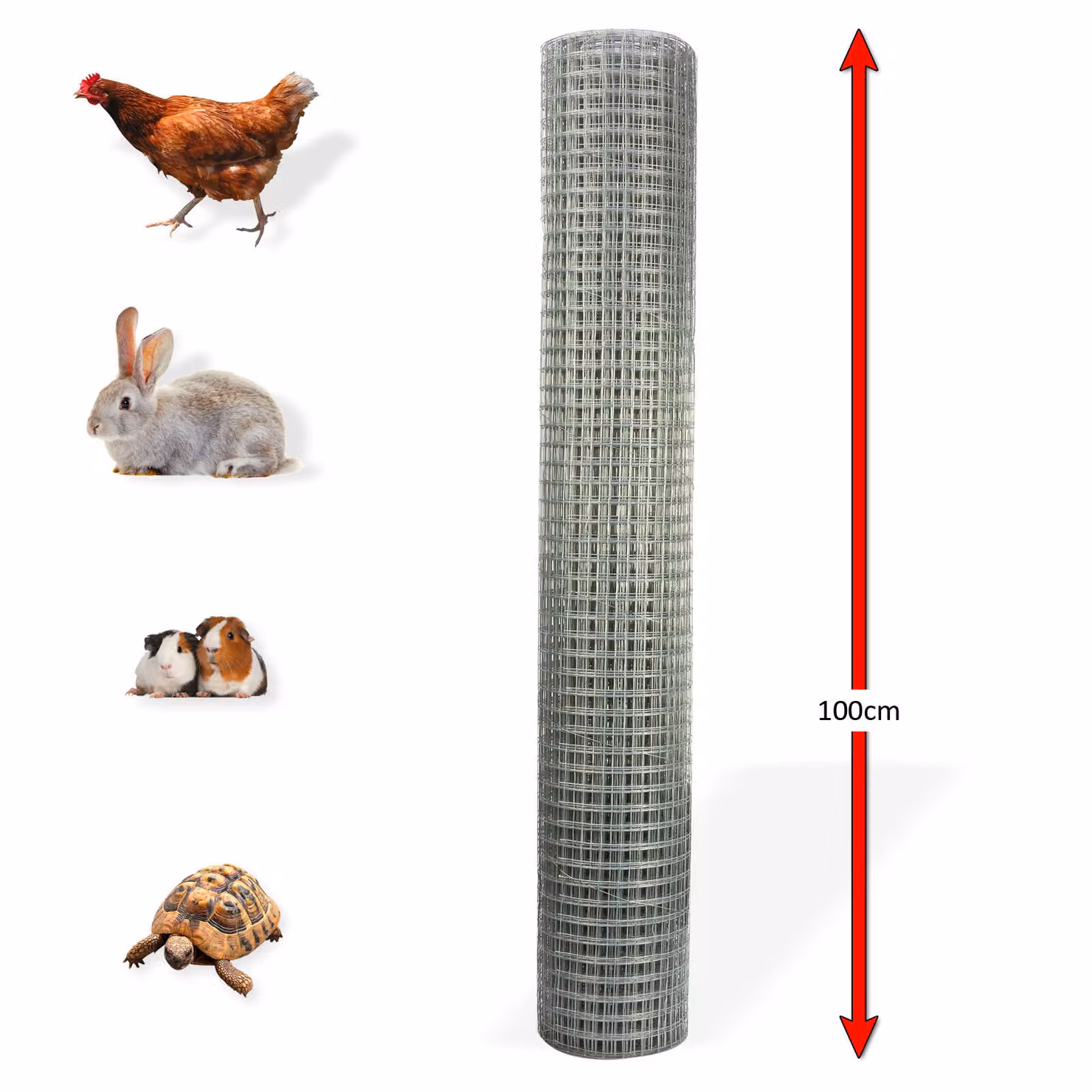 Rete metallica 4 angoli 19 mm 1,0 x 10 m