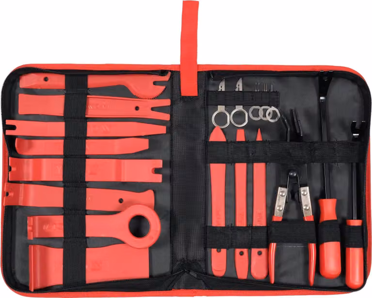 Set di montaggio per rivestimenti per auto, 19 pezzi